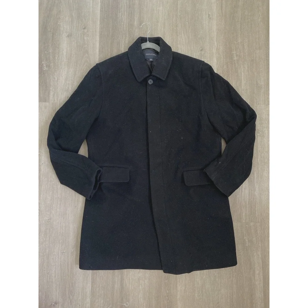 Banana Republic Italian Wool Cashmere Top Coat M XL Slow Fashion Academia Preppy